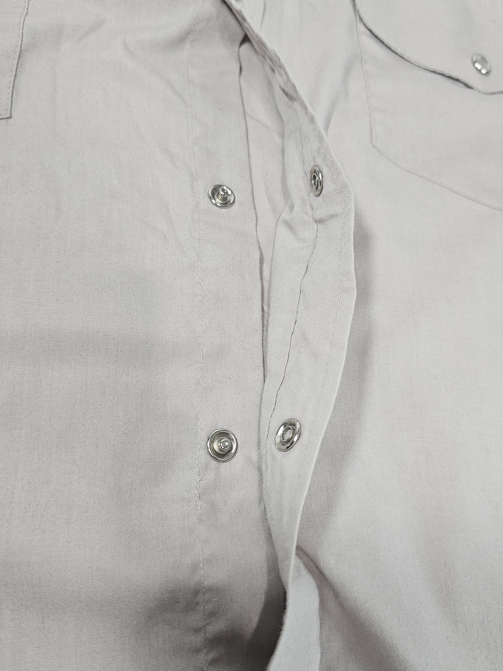 Classic Western Pearl Snap Button Shirt in Light Taupe Mens Sz XL Cowboy - Picture 4 of 8
